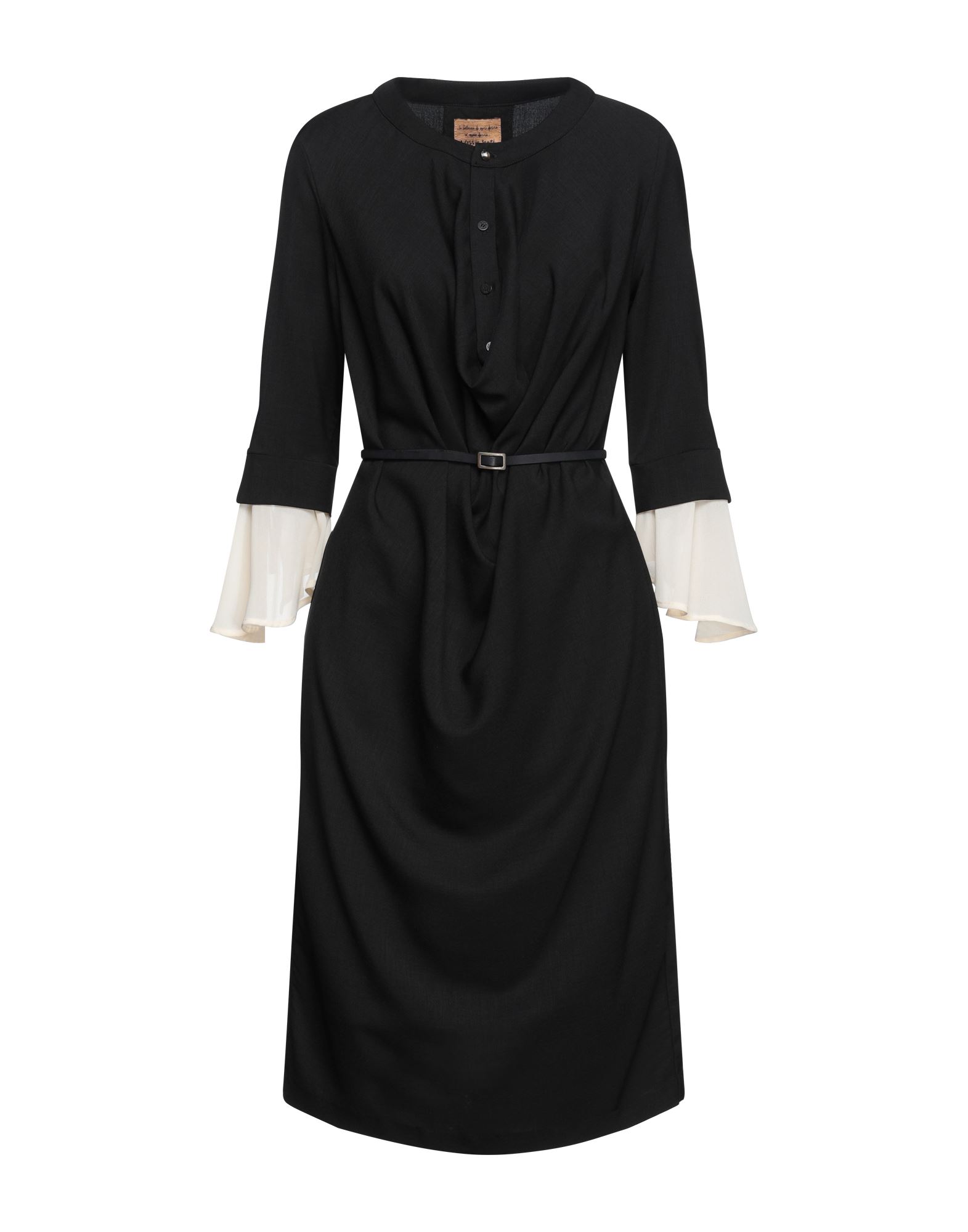 Shop Alessia Santi Woman Midi Dress Black Size 6 Polyester