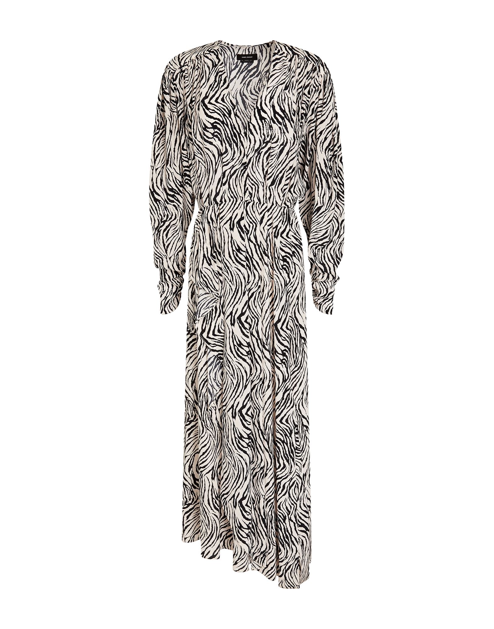 Shop Isabel Marant Woman Maxi Dress Ivory Size 10 Silk, Elastane In White