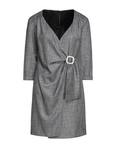Woman Mini dress Black Size 4 Viscose, Silk, Metallic fiber