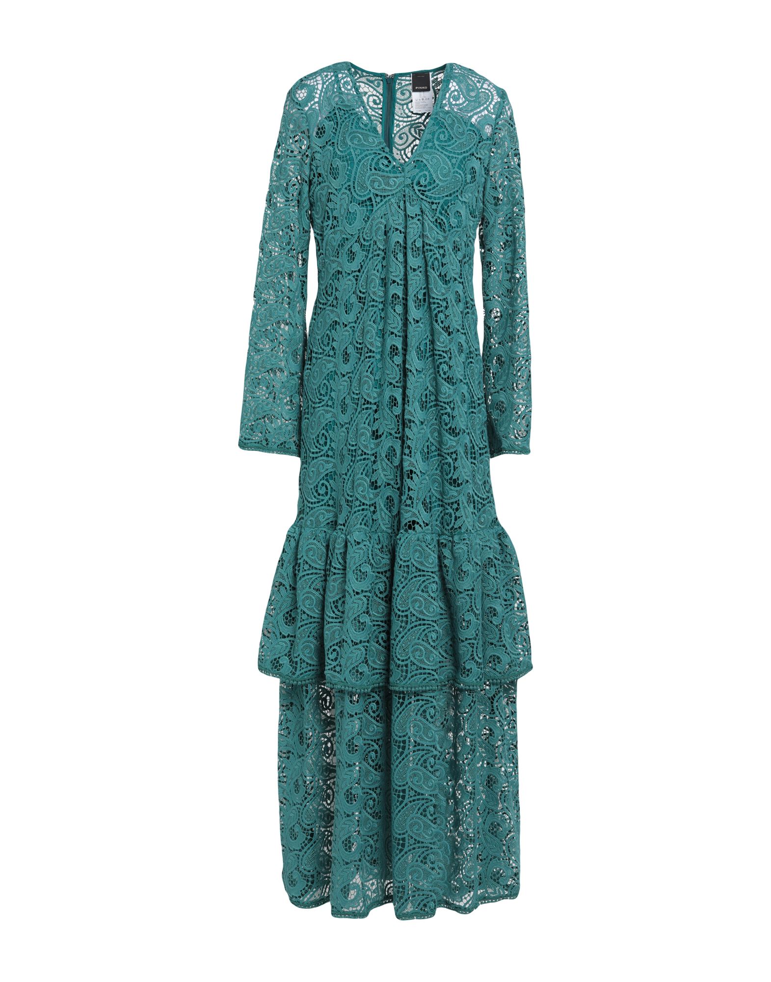 Pinko Long Dresses In Green
