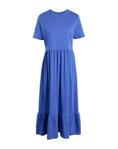 Shop Only Woman Midi Dress Bright Blue Size L Organic Cotton