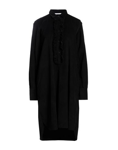 Aglini Woman Midi Dress Black Size 12 Cotton