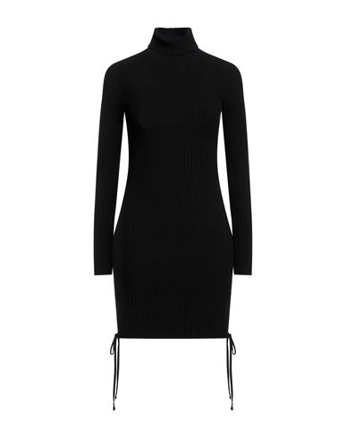 Andreädamo Andreādamo Woman Mini Dress Black Size L Viscose, Polyester, Polyamide, Elastane