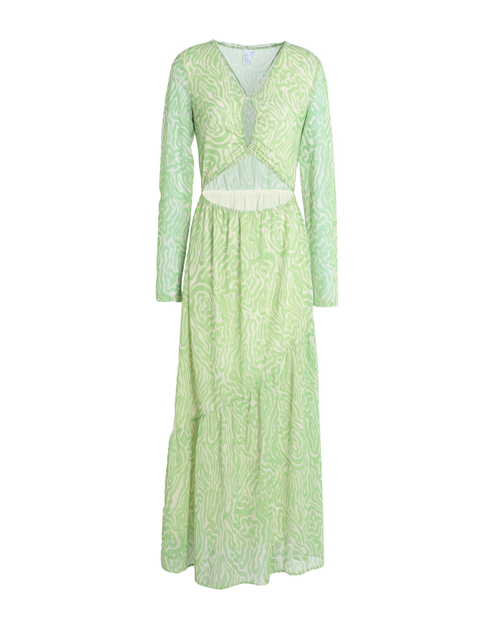 Other Stories &  Woman Maxi Dress Acid Green Size M Recycled Polyester, Elastane