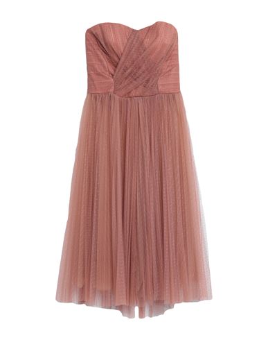 Elisabetta Franchi Woman Midi Dress Brown Size 6 Polyester