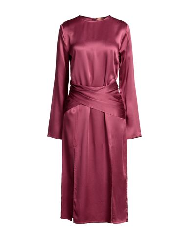 The Andamane Woman Midi Dress Deep Purple Size Xs Acetate, Viscose In Purple