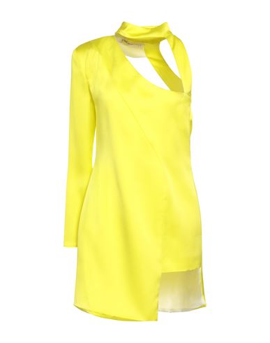 Nineminutes Mini Abito In Raso Woman Mini Dress Yellow Size 2 Polyester, Elastane