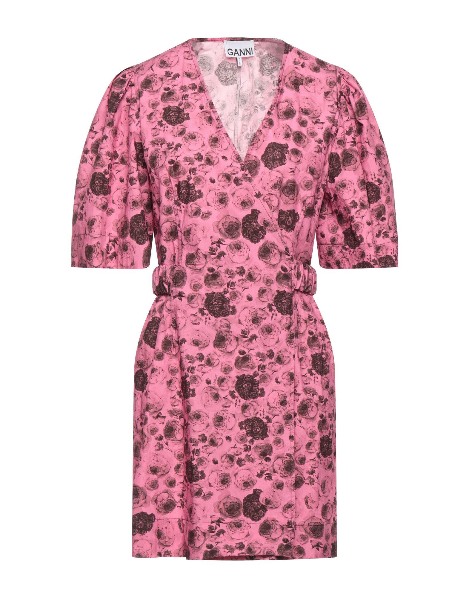 Ganni Short Dresses In Fuchsia