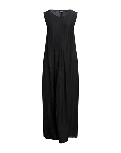 Emme By Marella Woman Long Dress Black Size 6 Viscose, Linen