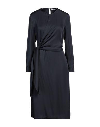 Peserico Woman Midi Dress Midnight Blue Size 8 Viscose, Silk