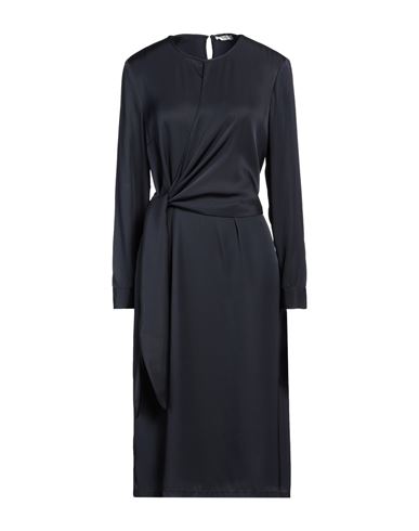 Peserico Woman Midi Dress Steel Grey Size 6 Viscose, Silk