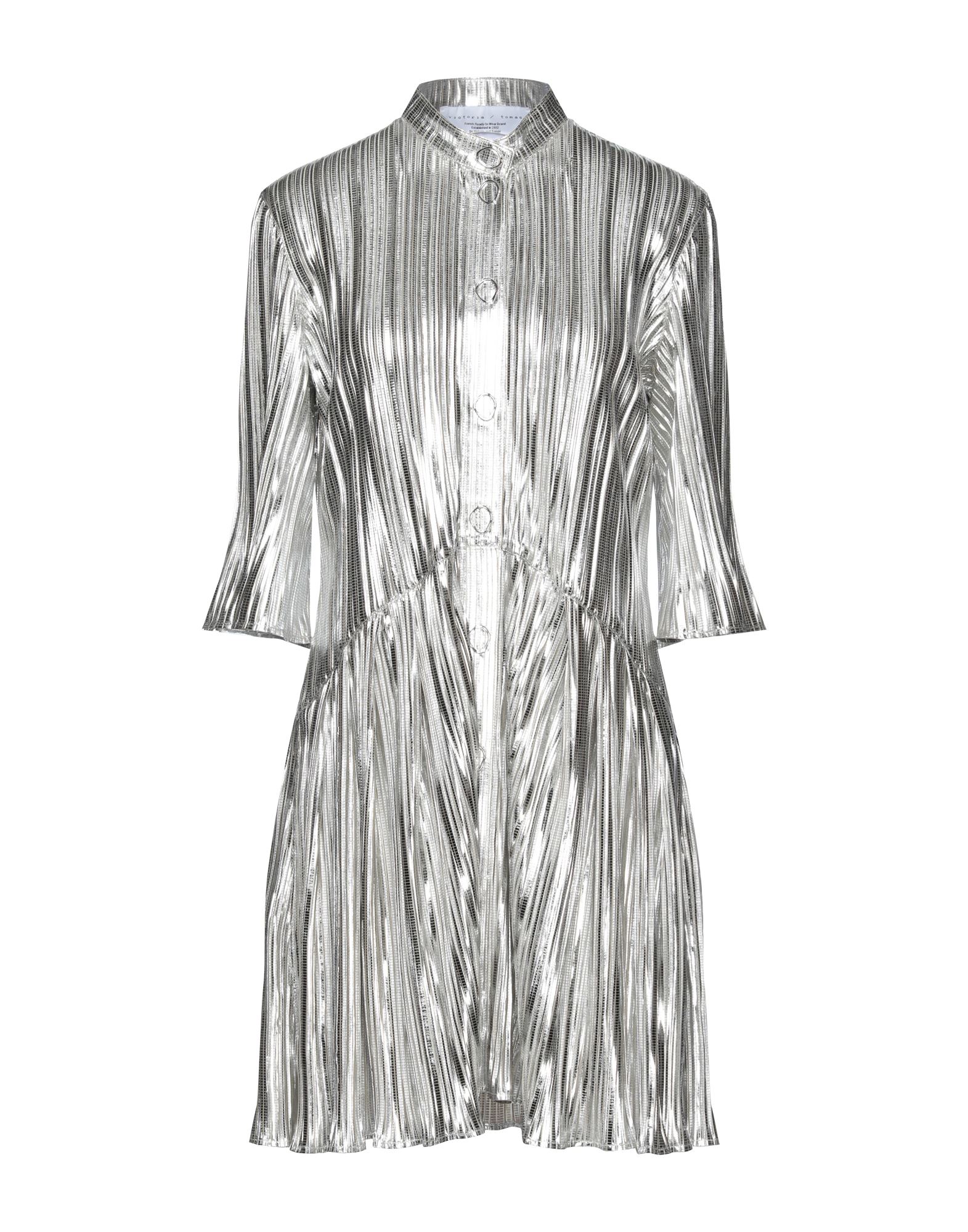 Victoria / Tomas Short Dresses In Silver