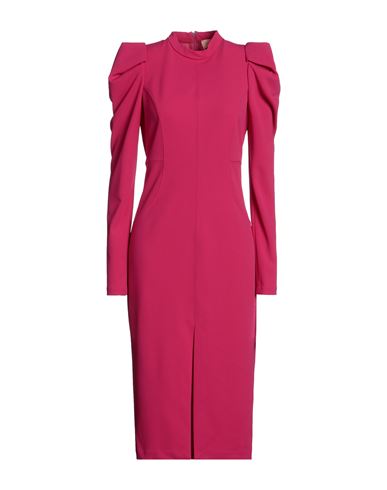 Aniye By Woman Midi Dress Fuchsia Size 4 Polyester, Elastane In Pink