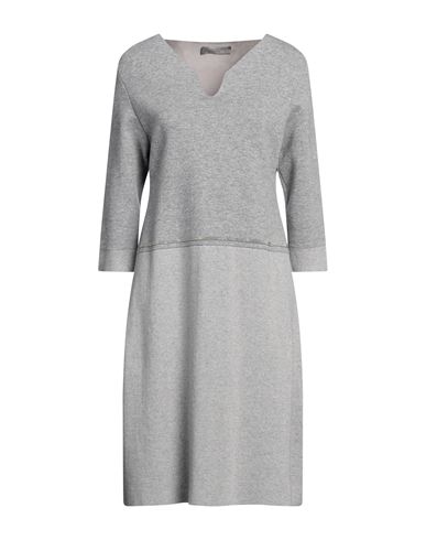 D-exterior D. Exterior Woman Mini Dress Grey Size Xxl Polyamide, Viscose, Cashmere, Wool, Elastane