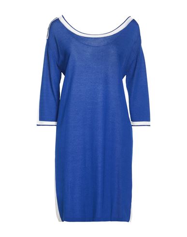 Jei's By Letizia Denaro Woman Mini Dress Bright Blue Size S Rayon, Silk, Polyamide