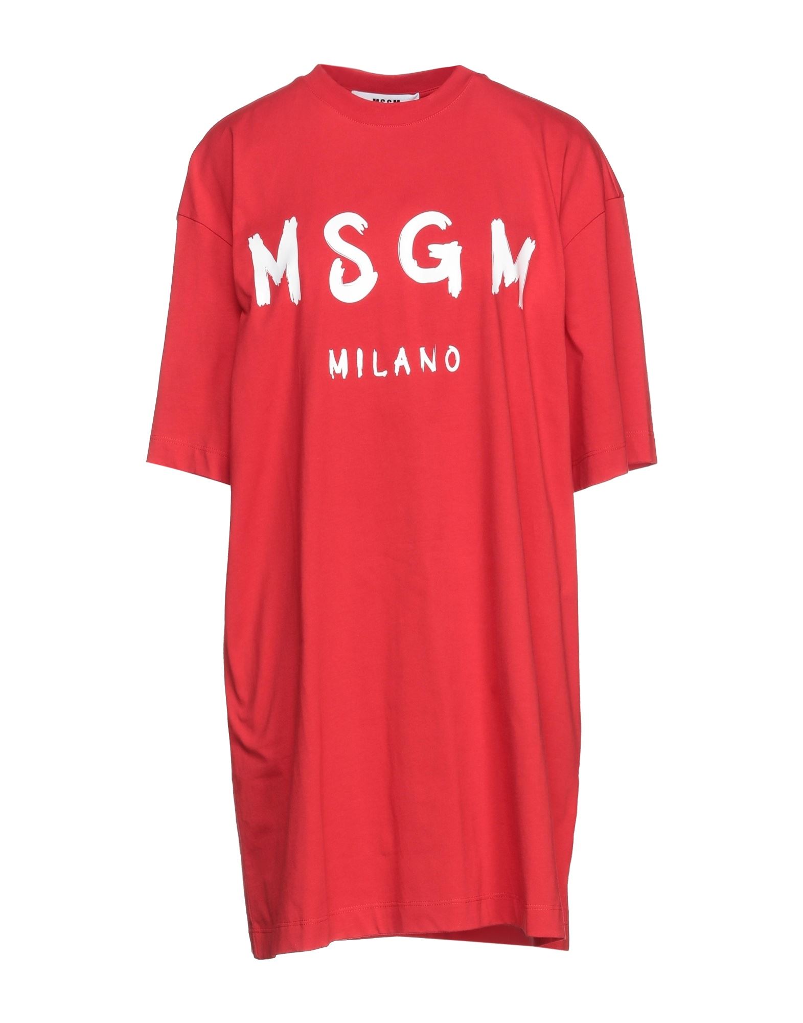 Msgm Short Dresses In Red