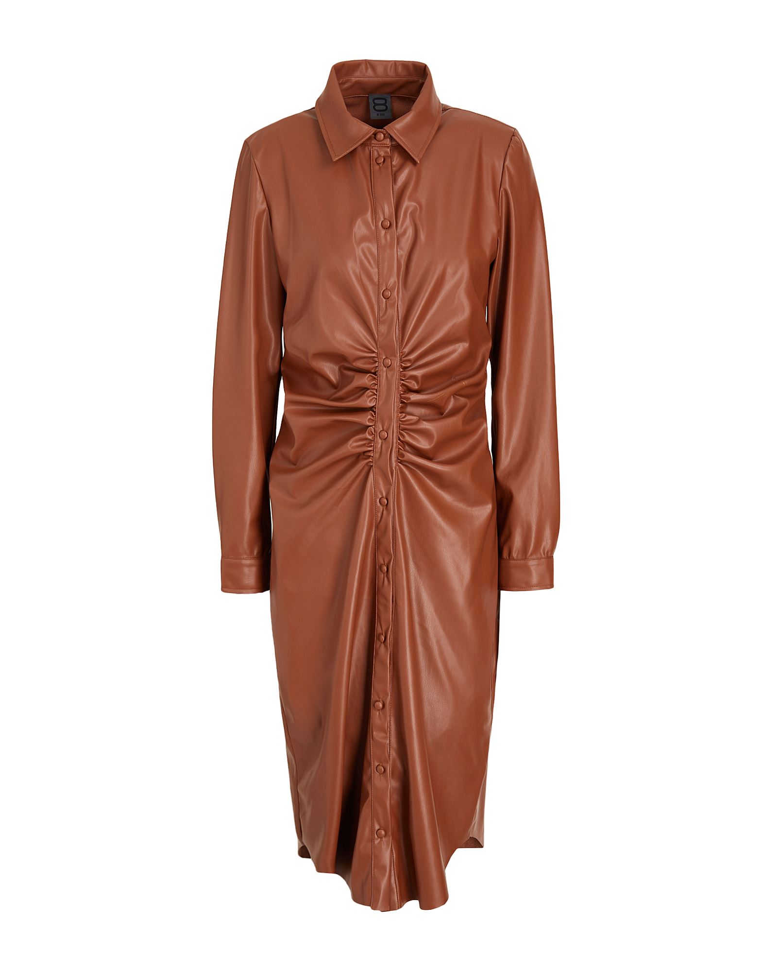 8 By Yoox Midi Dresses In Brown