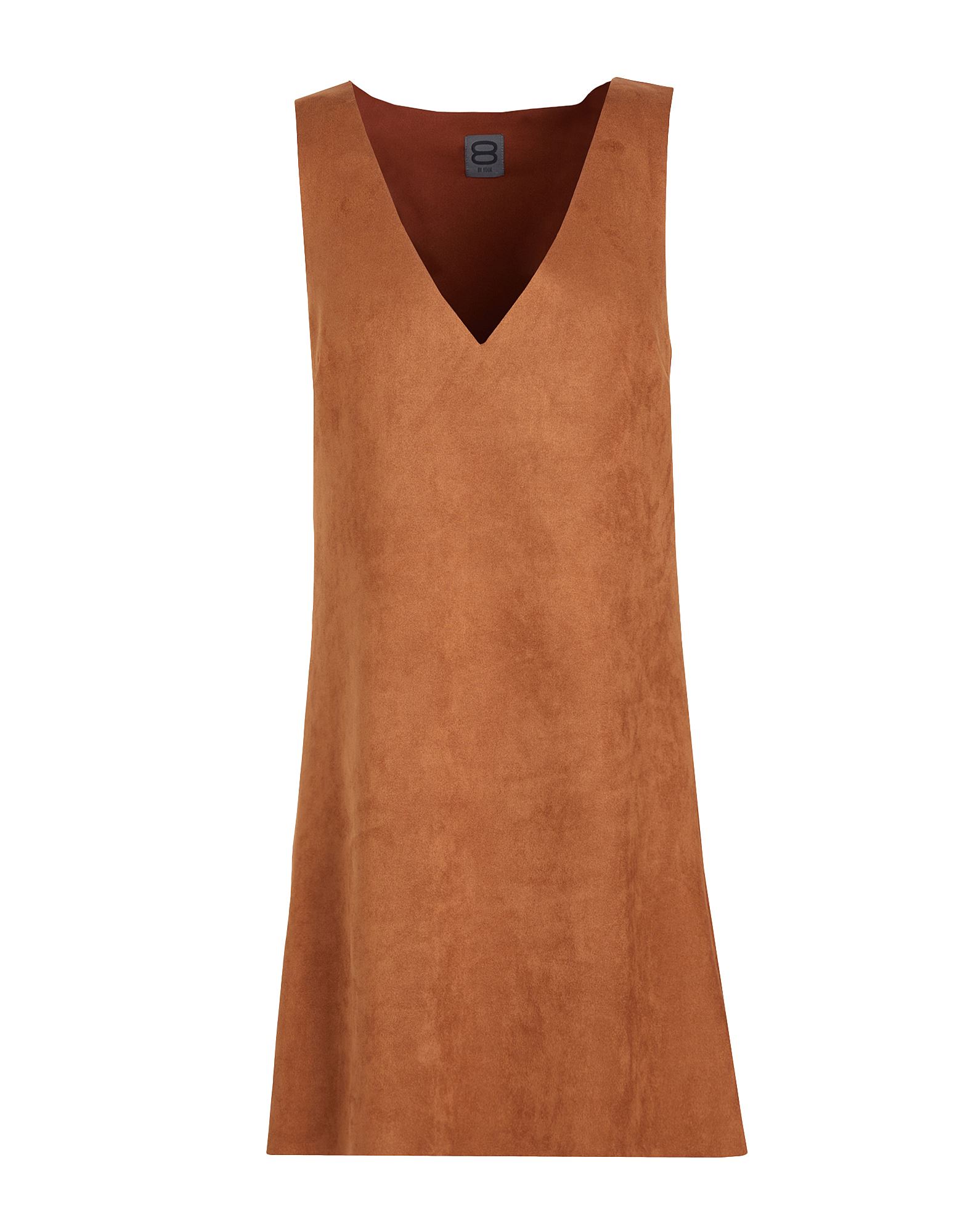8 By Yoox Short Dresses In Brown