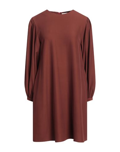 Ottod'ame Woman Mini Dress Tan Size 6 Polyester, Elastane In Brown