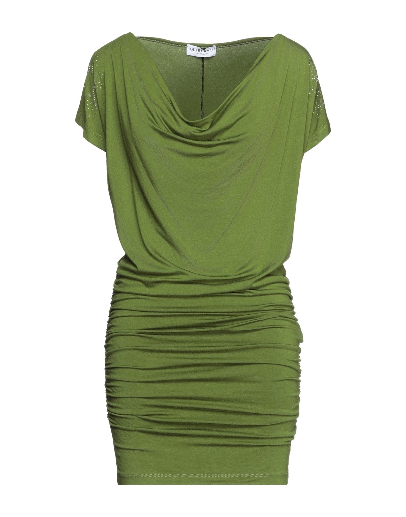 Odi Et Amo Short Dresses In Military Green