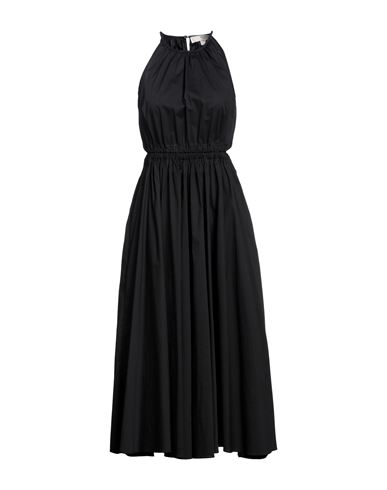 Michael Michael Kors Halter Ctn Midi Dress Woman Midi Dress Black Size S Organic Cotton, Elastane