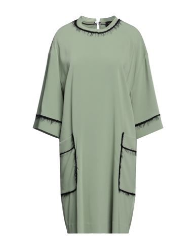 Ottod'ame Woman Mini Dress Sage Green Size 10 Viscose, Polyamide, Elastane