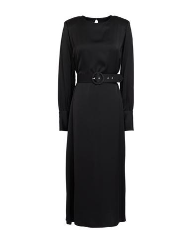 Icona By Kaos Woman Midi Dress Black Size 8 Viscose