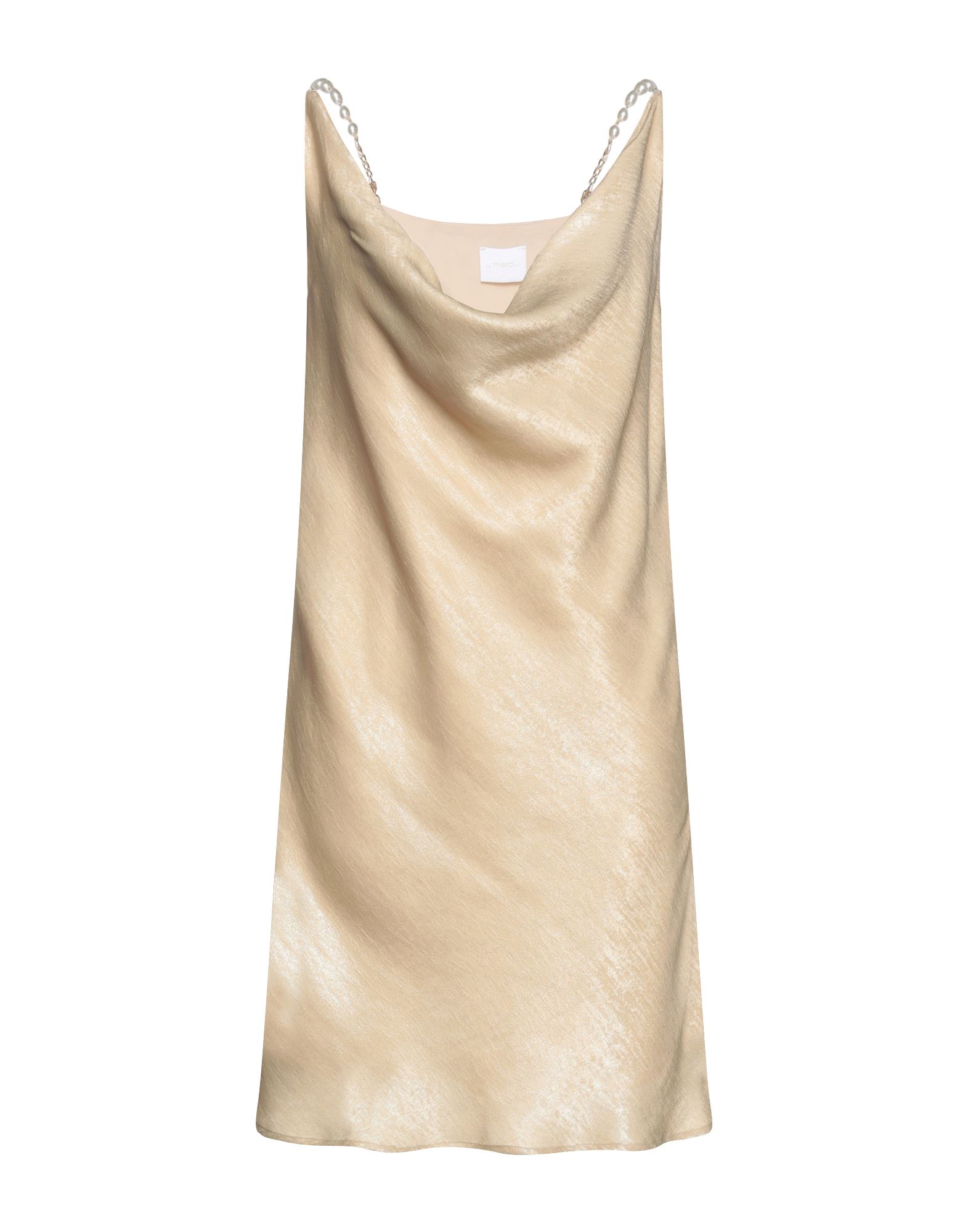 Merci .., Woman Mini Dress Sand Size 4 Polyester In Beige