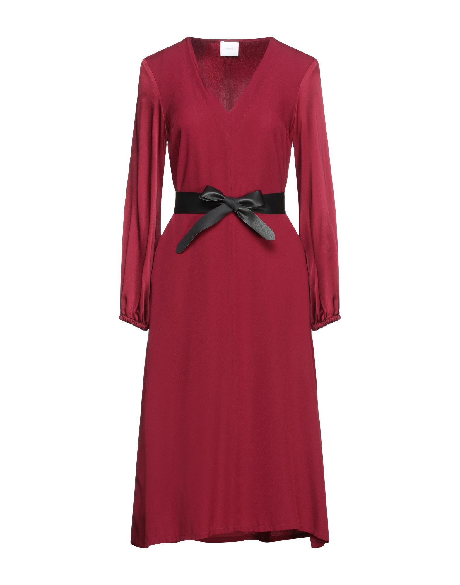 Shop Merci .., Woman Midi Dress Burgundy Size 4 Viscose In Red