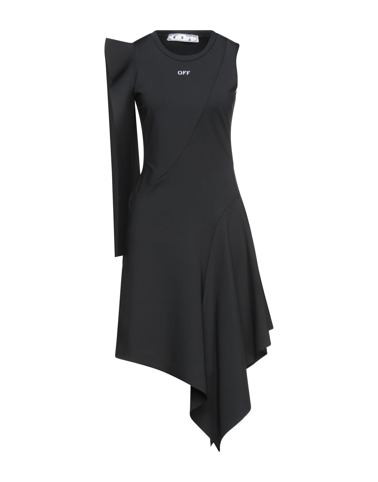 Off-white Woman Mini Dress Black Size 6 Polyester, Elastane
