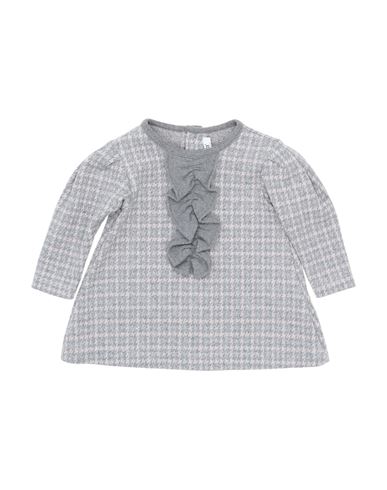 Aletta Newborn Girl Baby Dress Light Grey Size 3 Cotton, Polyester, Acrylic