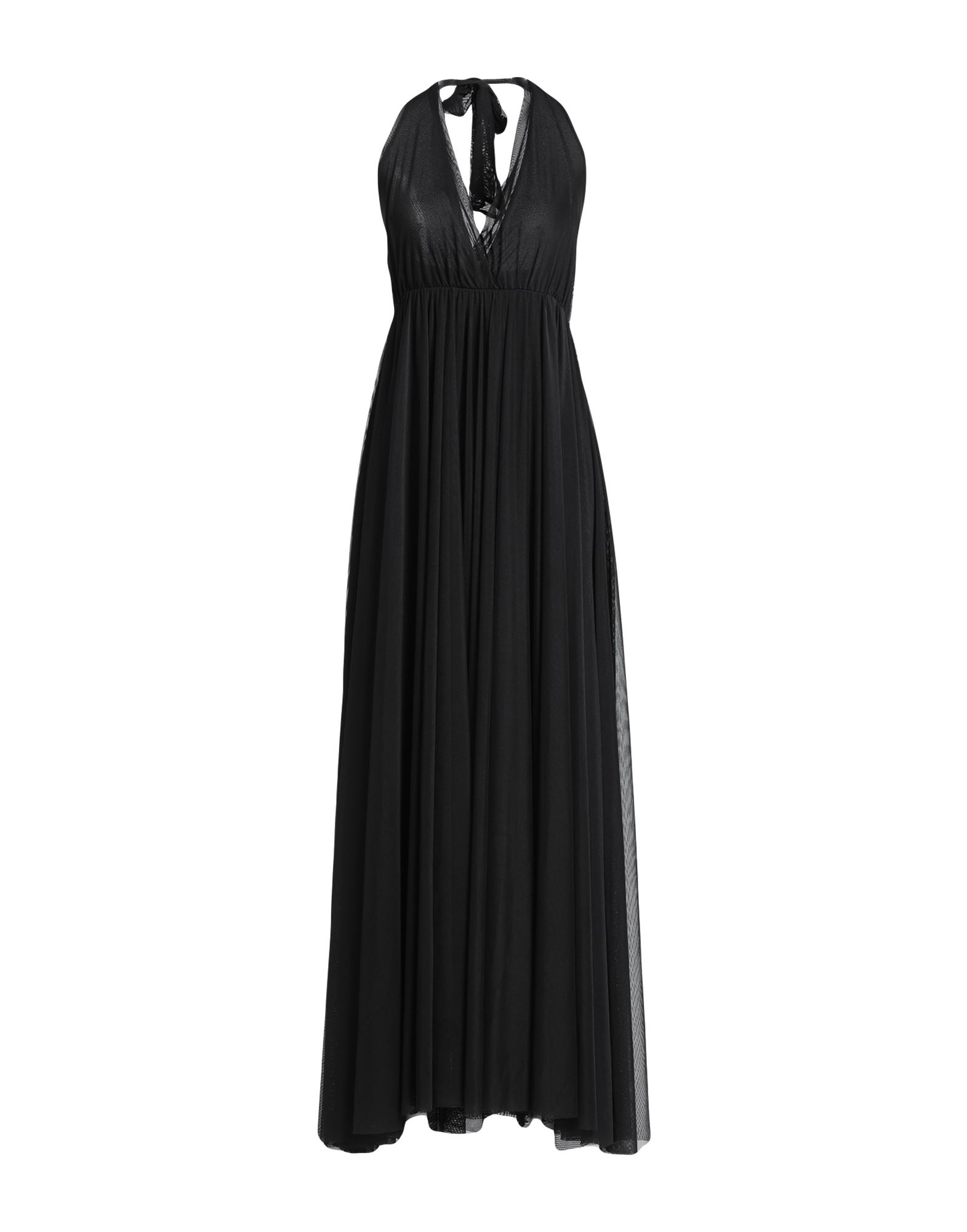 White Wise Long Dresses In Black