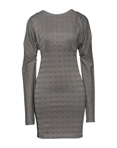 Woman Mini dress Grey Size S Polyester, Elastane
