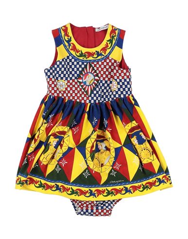 Shop Dolce & Gabbana Newborn Girl Baby Dress Red Size 3 Cotton, Elastane