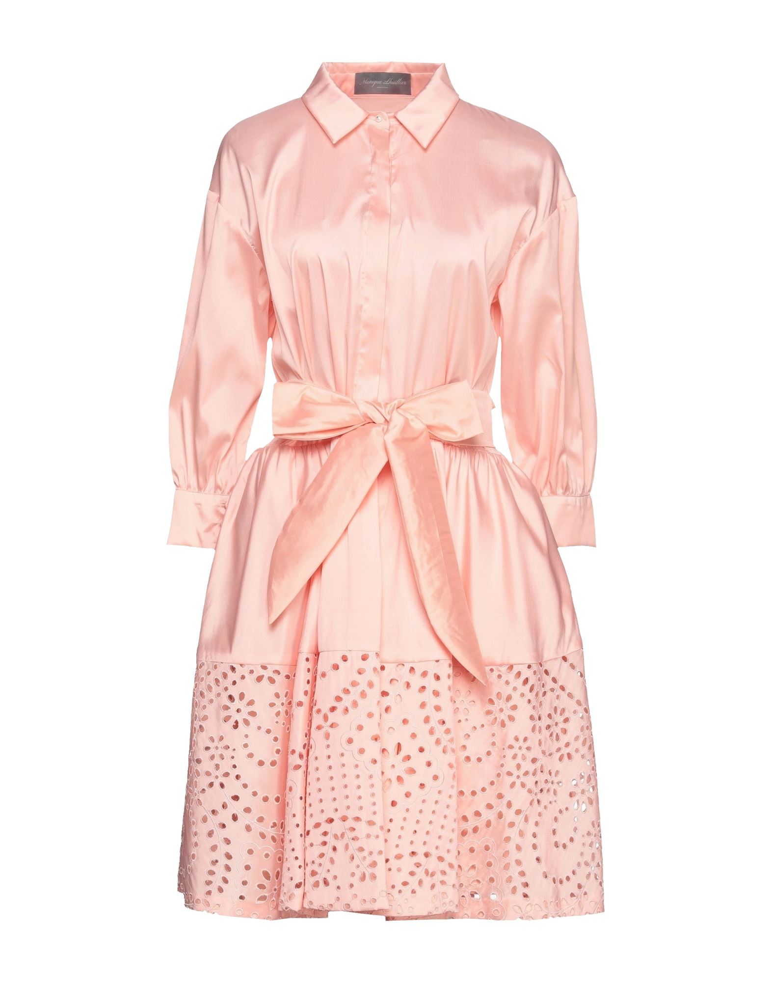 Monique Lhuillier Midi Dresses In Salmon Pink