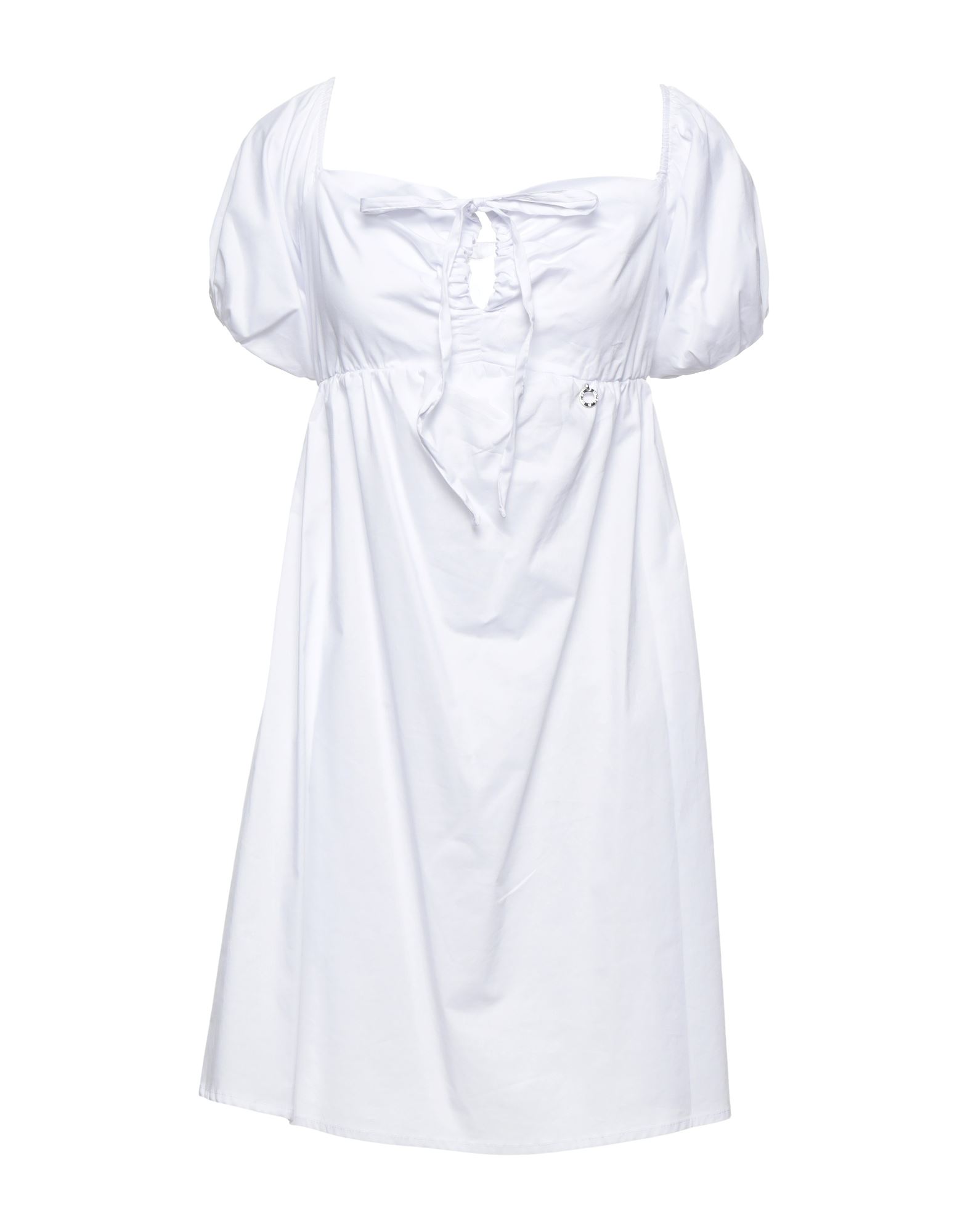 Shop Relish Woman Mini Dress White Size M Cotton, Elastane