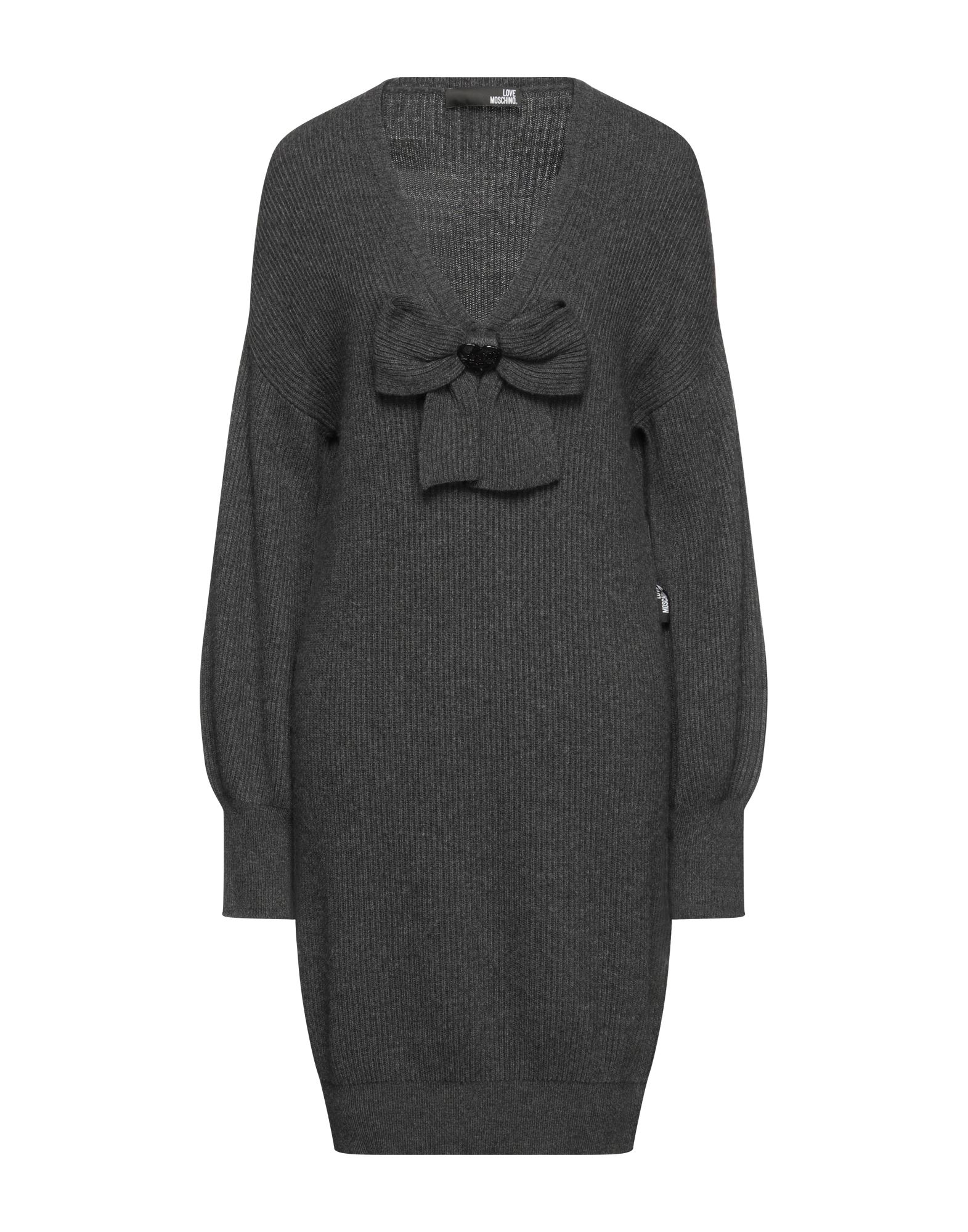 Love Moschino Short Dresses In Grey