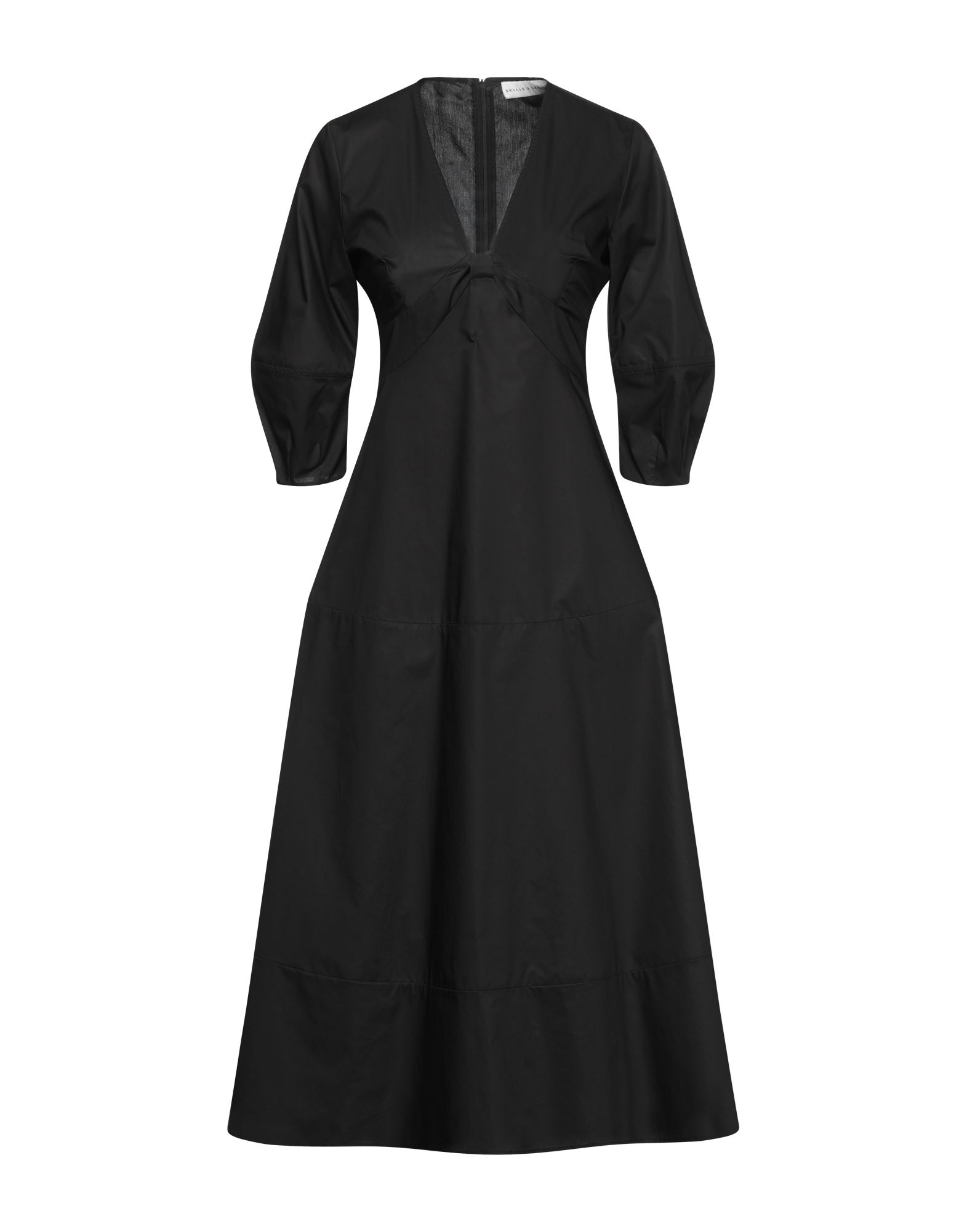 Skills & Genes Midi Dresses In Black