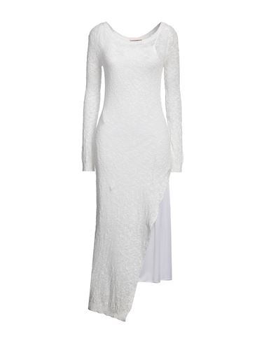 Missoni Woman Midi Dress White Size 4 Cotton