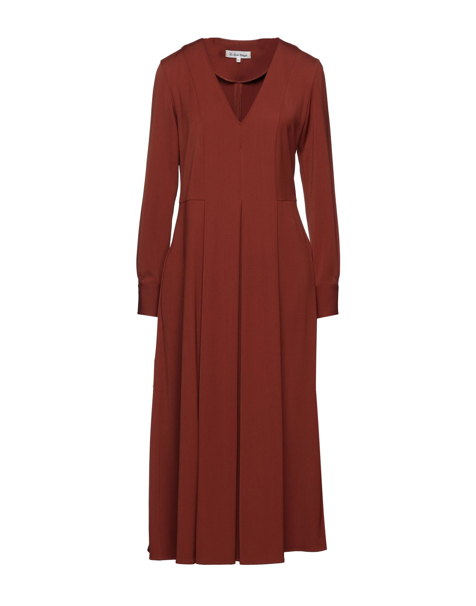 LE SARTE PETTEGOLE LE SARTE PETTEGOLE WOMAN MIDI DRESS BRICK RED SIZE 6 POLYESTER, WOOL, ELASTANE