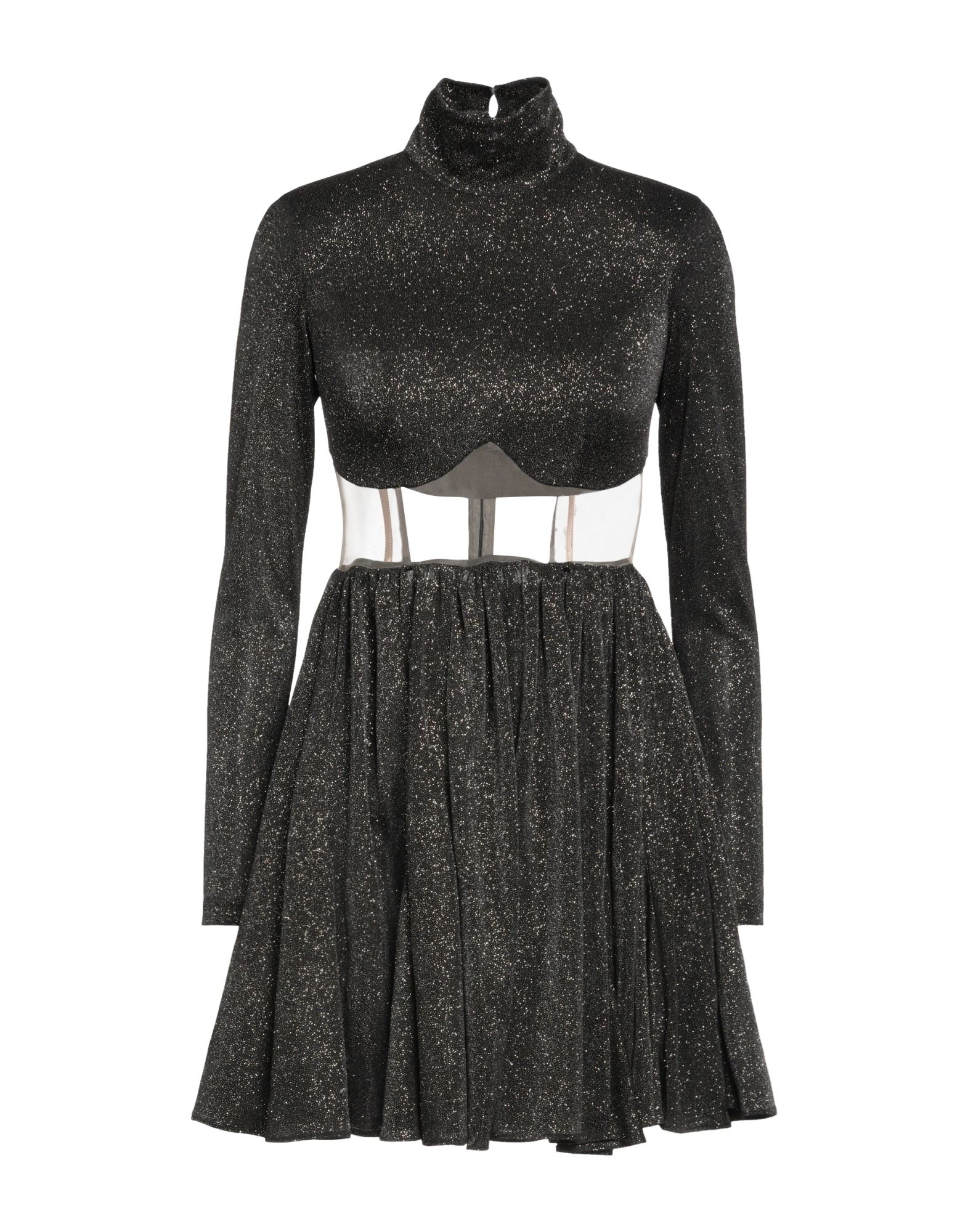 Shop Feleppa Woman Mini Dress Dark Green Size 4 Polyamide, Metal, Polyester