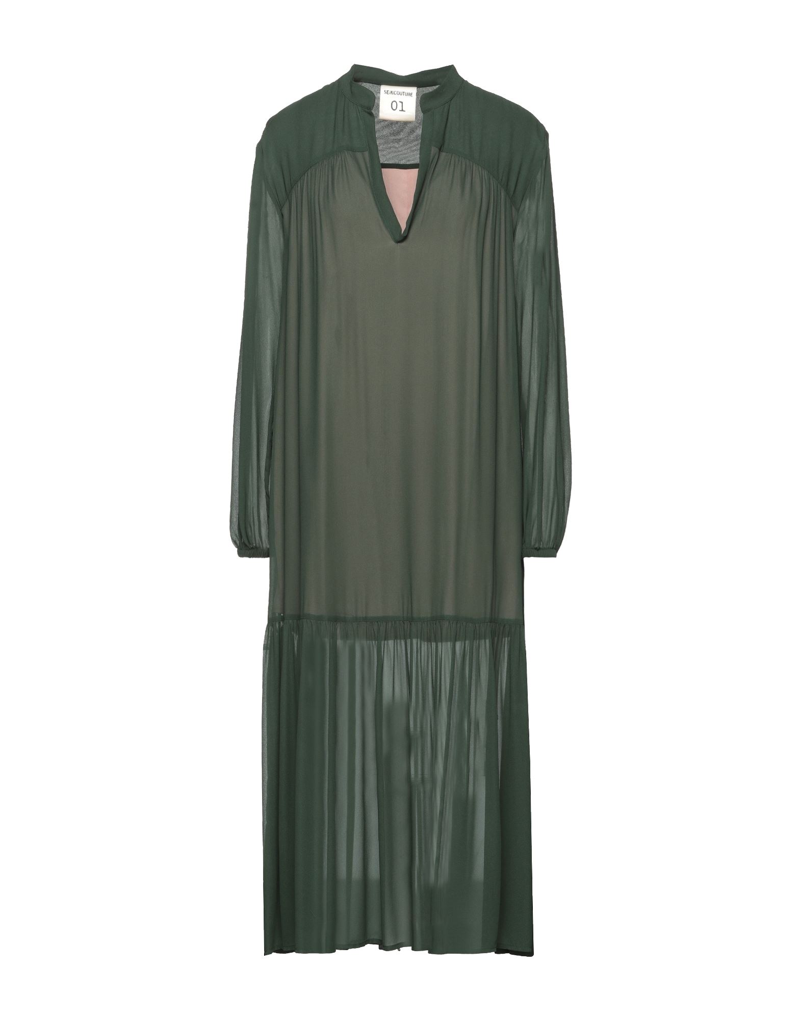 Semicouture Midi Dresses In Green