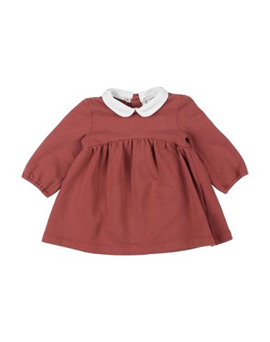 Le Petit Coco Newborn Girl Baby Dress Brick Red Size 1 Cotton, Elastane