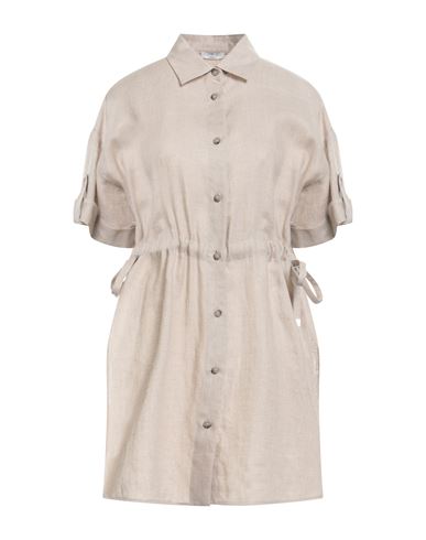 Peserico Woman Shirt Beige Size 10 Linen