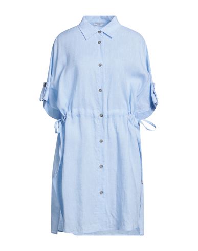 Peserico Woman Shirt Light Blue Size 16 Linen