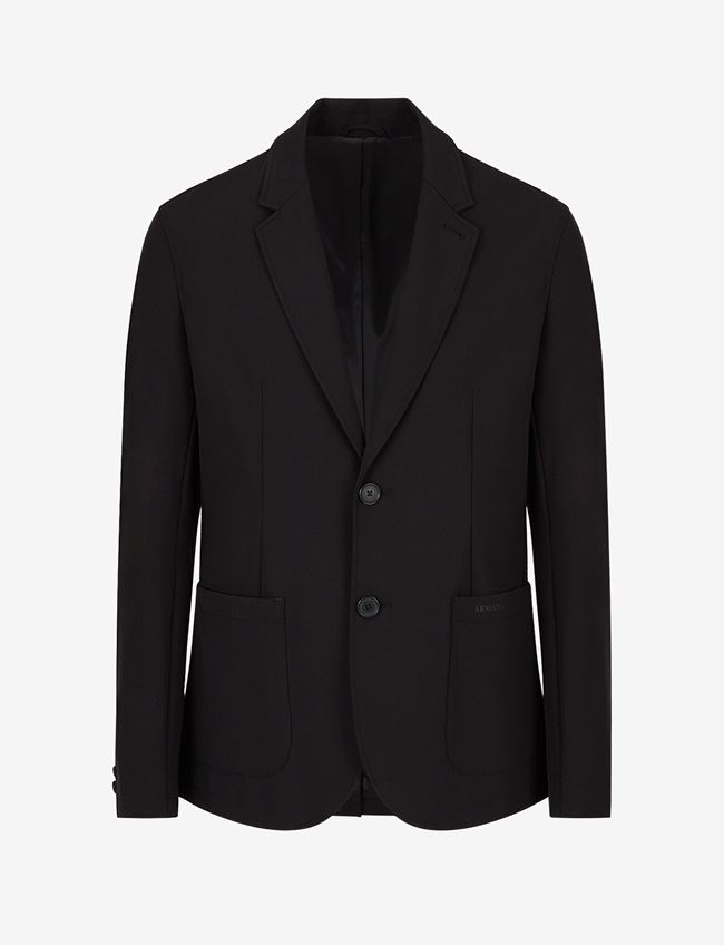 Armani Exchange Giacca Nero Poliammide, Elastan