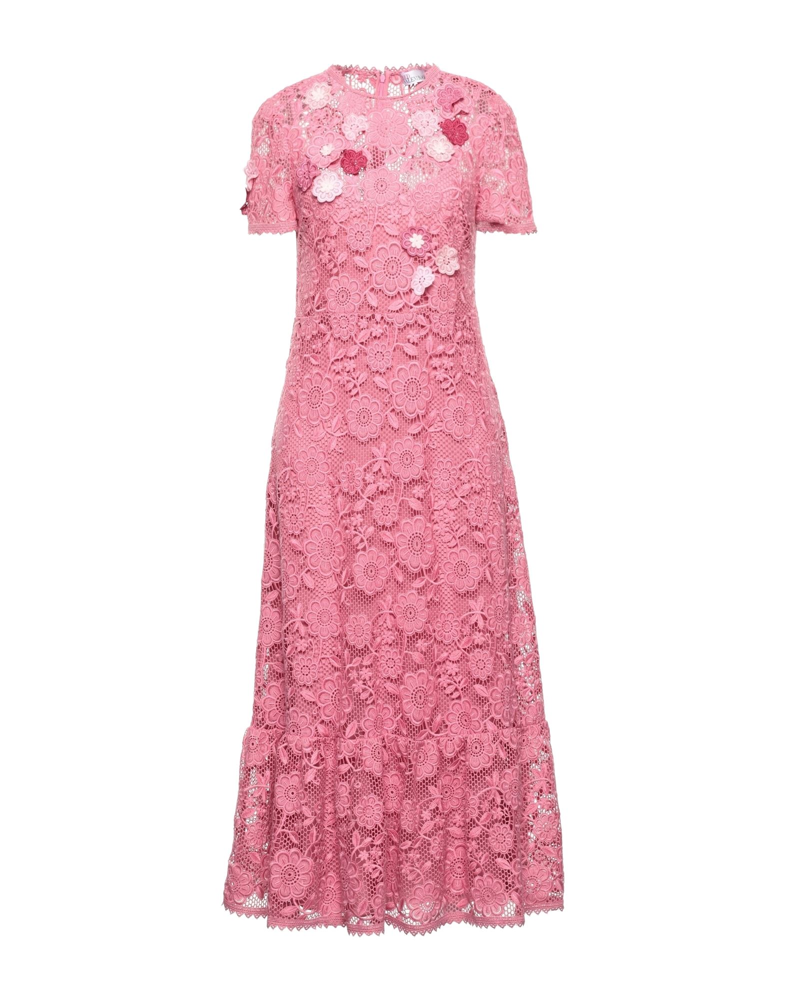 Shop Red Valentino Woman Midi Dress Pink Size 00 Elastomultiester
