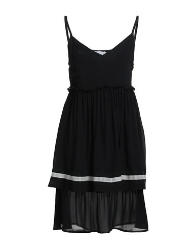 Cafènoir Woman Mini Dress Black Size 2 Viscose, Cotton