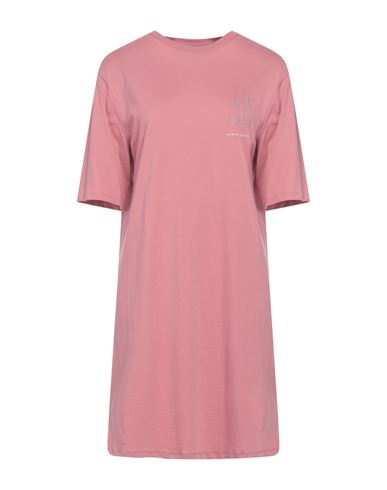 Armani Exchange Woman Short Dress Pastel Pink Size L Cotton