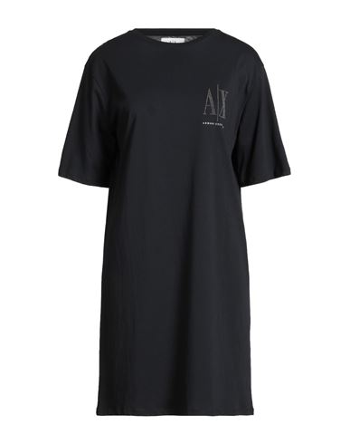 Armani Exchange Icon Period Woman Mini Dress Navy Size S Cotton In Blue